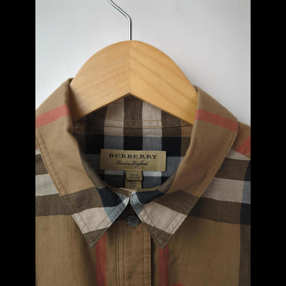 [SOLD] NEW BURBERRY Women's Sz US 6 Nova Check Ruffle Frill Shoulder Shirt - Picture 4 of 12